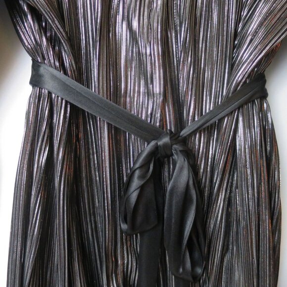 Smash + Tess Tasia Blouse Black Metallic Belted Top Size XL - 2XL - Picture 3 of 9